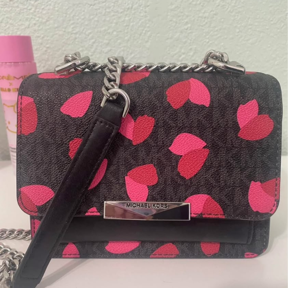 Michael Kors Black and Pink Crossbody Bag